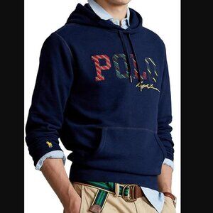 Polo Ralph Lauren Men's Striped Logo Fleece Hoodie XL NEW w/Tag